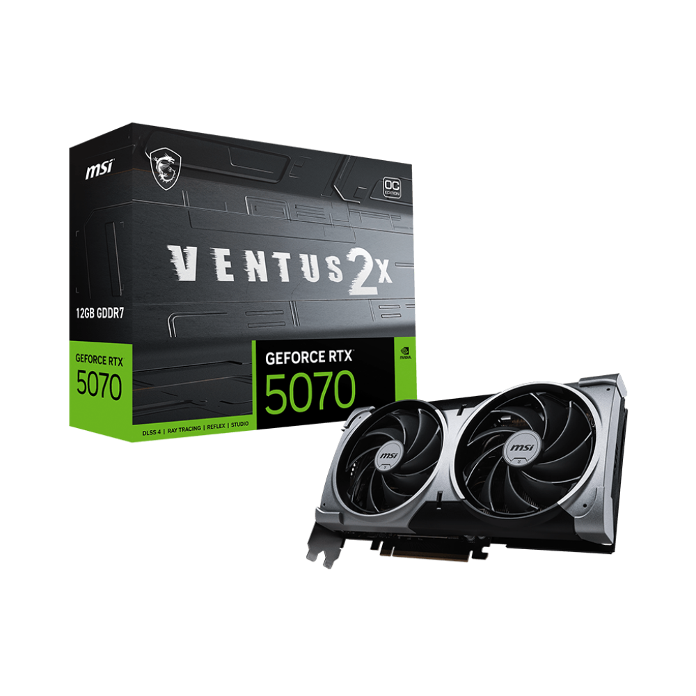 CARTE GRAPHIQUE MSI GeForce RTX 5070 VENTUS 2X OC / 12 Go GDDR7