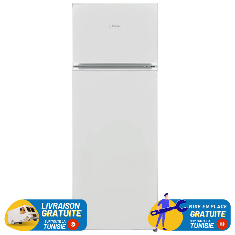RÉFRIGÉRATEUR INDESIT DEFROST Double Portes 360 Litres / Blanc