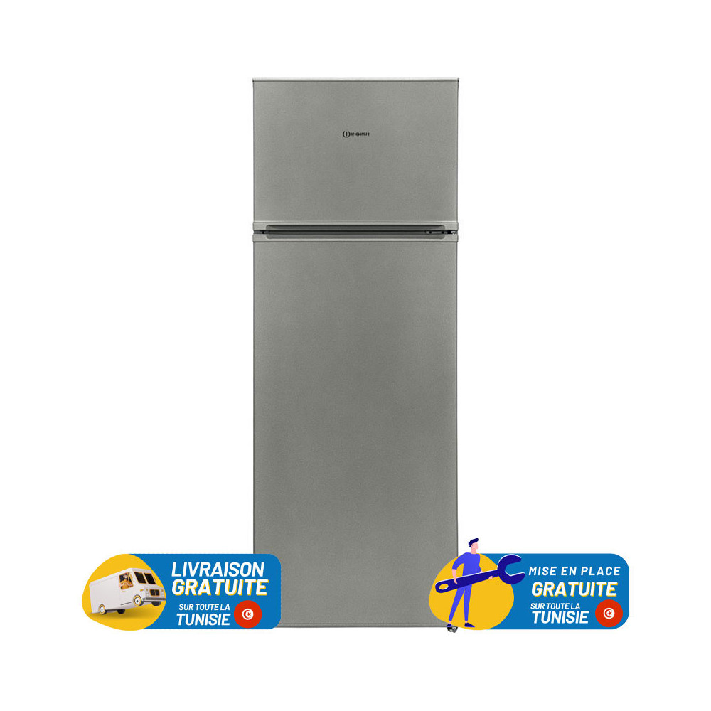 RÉFRIGÉRATEUR INDESIT DEFROST Double Portes 360 Litres / Silver