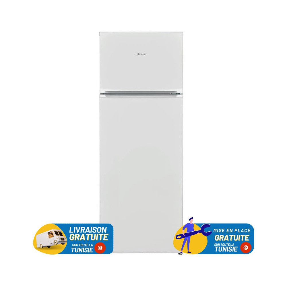 RÉFRIGÉRATEUR INDESIT DEFROST Double Portes 360 Litres / Blanc