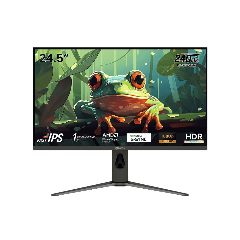 ECRAN GAMING REDRAGON HANMON 24.5" FHD 240Hz 1ms FAST IPS HDMI/DP