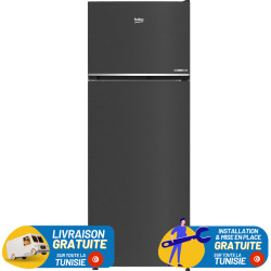 Réfrigérateur Beko No Frost INVERTER Double Portes 455 Litres / Dark INOX