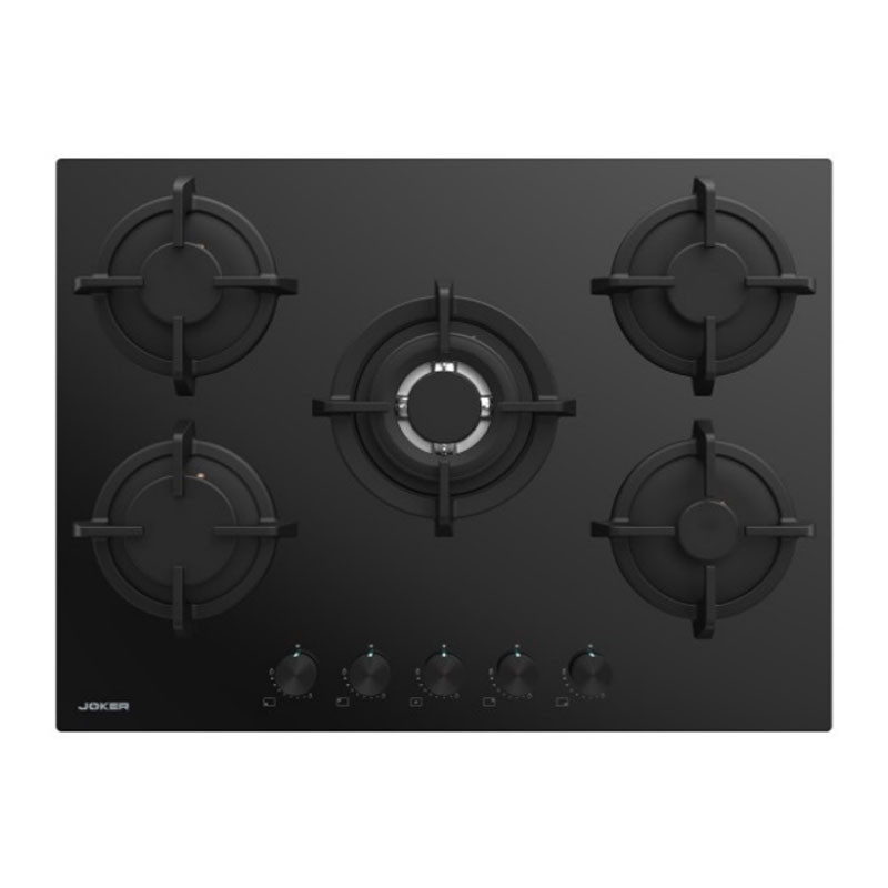 PLAQUE ENCASTRABLE JOKER SANTA 5 FEUX NOIR FFD 70CM  VITRO NOIR