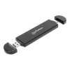 Boîtier USB M.2 NVMe et SATA SSD Manhattan / Noir