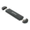 Boîtier USB M.2 NVMe et SATA SSD Manhattan / Noir