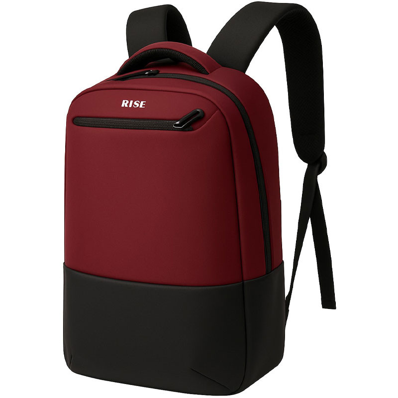 SAC A DOS RISE 16.1'' AVEC PORT USB INTEGRE( USB A + TYPE C) / IMPERMEABLE / NOIR ET ROUGE