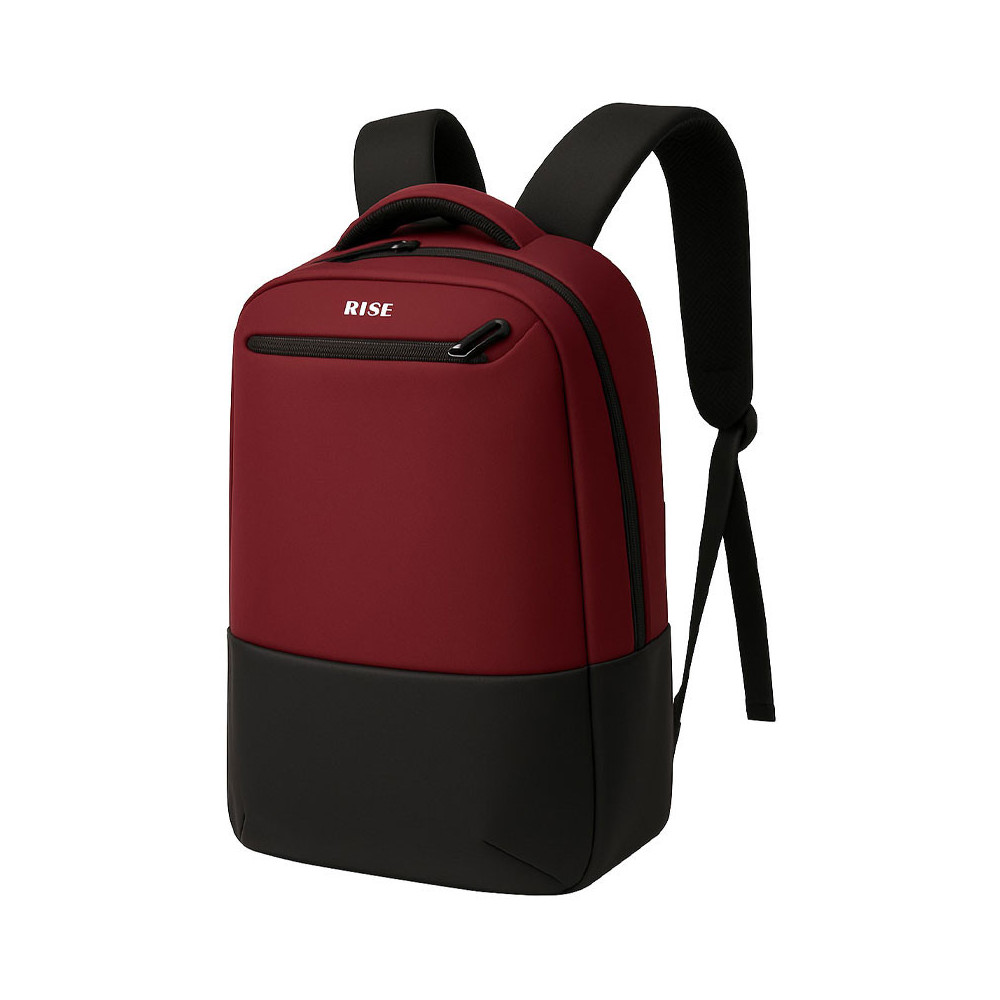 SAC A DOS RISE 16.1'' AVEC PORT USB INTEGRE( USB A + TYPE C) / IMPERMEABLE / NOIR ET ROUGE
