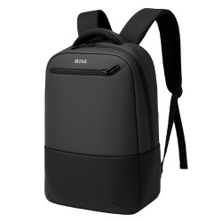 SAC A DOS RISE 16.1'' AVEC PORT USB INTEGRE( USB A + TYPE C) / IMPERMEABLE / Noir et Gris