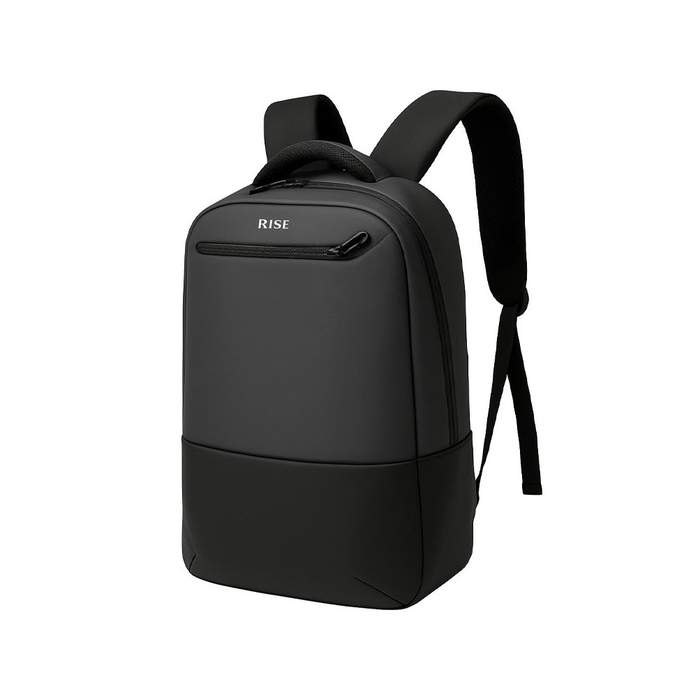 SAC A DOS RISE 16.1'' AVEC PORT USB INTEGRE( USB A + TYPE C) / IMPERMEABLE / Noir et Gris