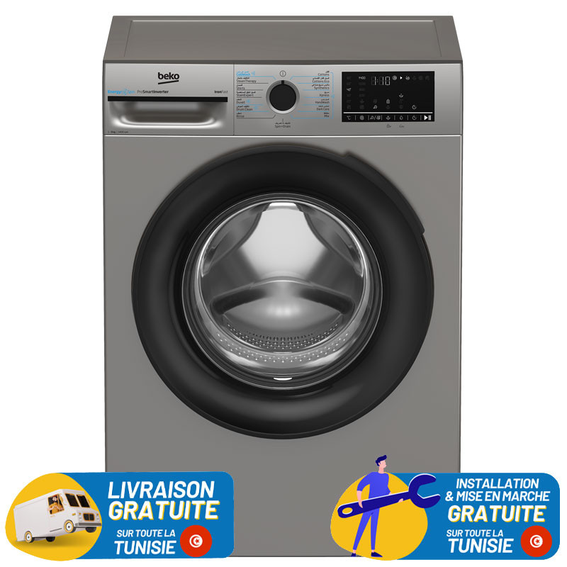 LAVE LINGE BEKO 9KG 1400trs/min INVERTER / SILVER