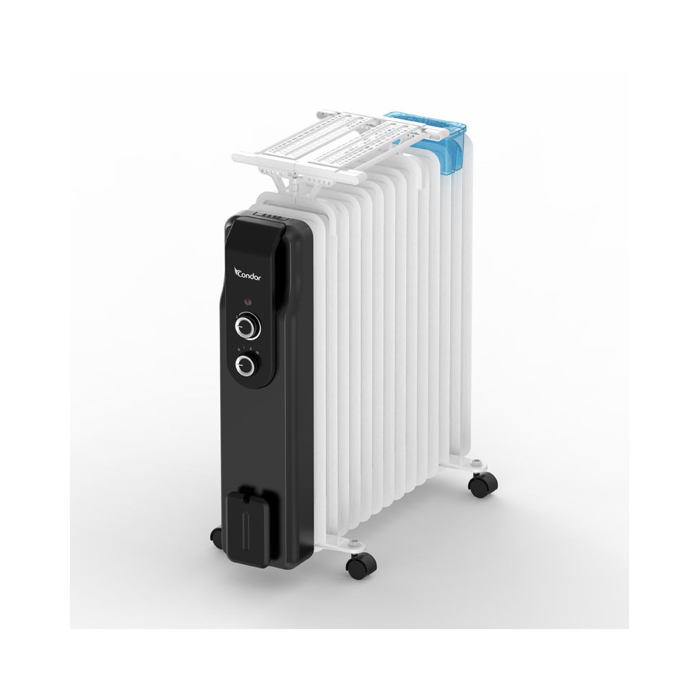 Radiateur Bain d'Huile CONDOR /11 Éléments / 2500W / Blanc