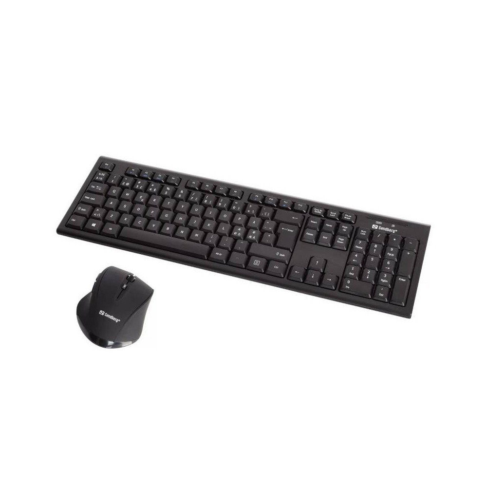 Ensemble Clavier et Souris Sans Fil SANDBERG 631-20 / Noir