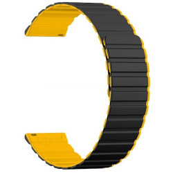 KIESLECT 22MM BLACK/YELLOW DUAL-TONE STRAP