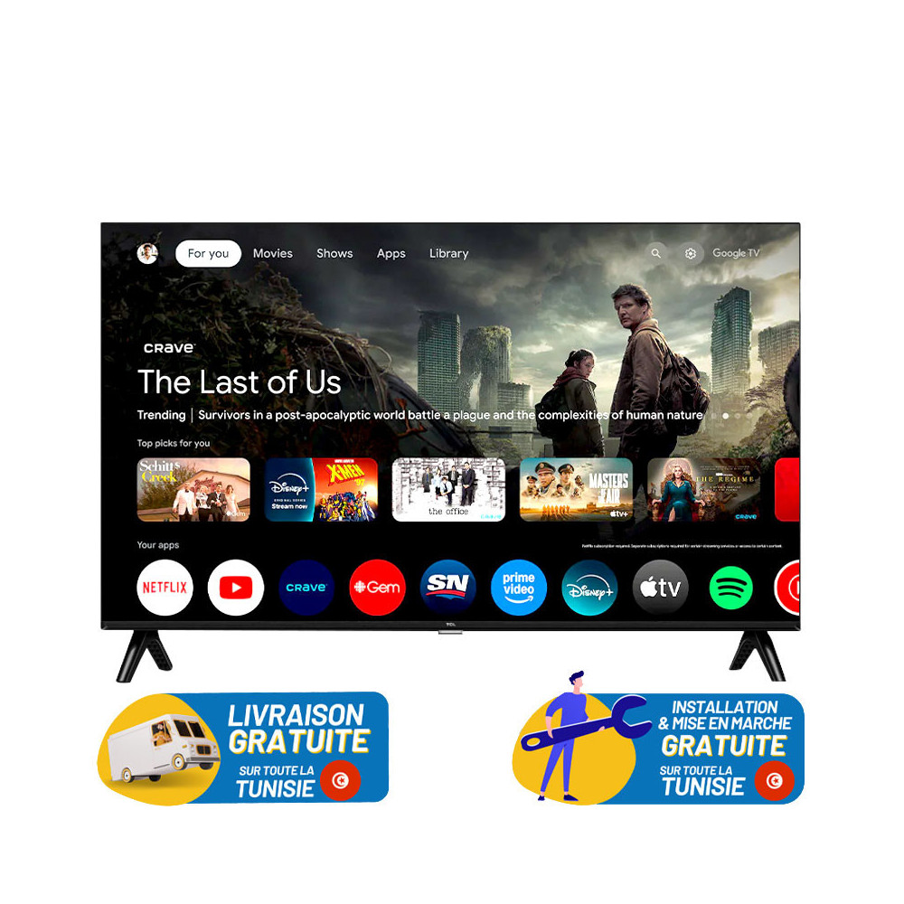 Tv TCL S5K 50'' QLED Full HD SMART Google TV / avec Récepteur intégré / 50S5K