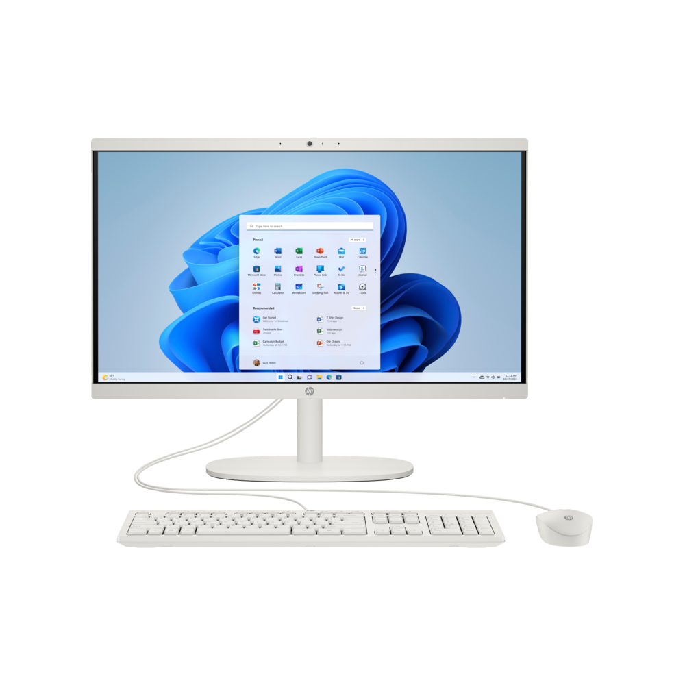 PC de Bureau All-in-One HP 22-dg0002nk / N100 / 8 Go DDR5 / Blanc