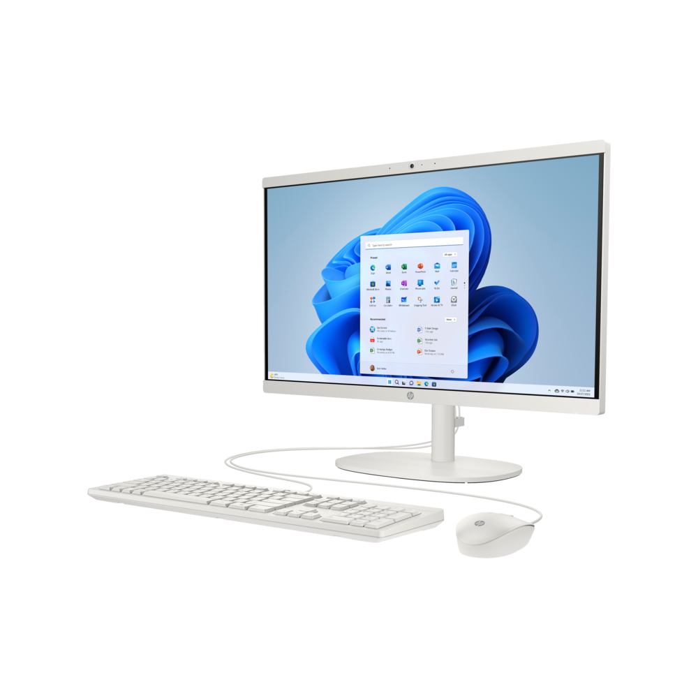 PC de Bureau All-in-One HP 22-dg0002nk / N100 / 8 Go DDR5 / Blanc