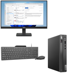 Pc De Bureau Lenovo ThinkCentre neo 50q Gen 4 / i5-13420H / 32 Go / 512 Go SSD Avec Écran Lenovo 24" LED Full HD IPS / 100 Hz