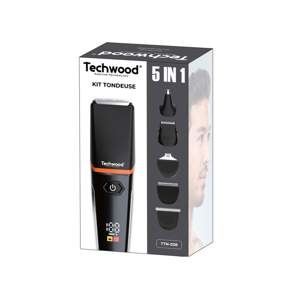 Tondeuse Cheveux TECHWOOD RASOIRE Et Barbe / Noir
