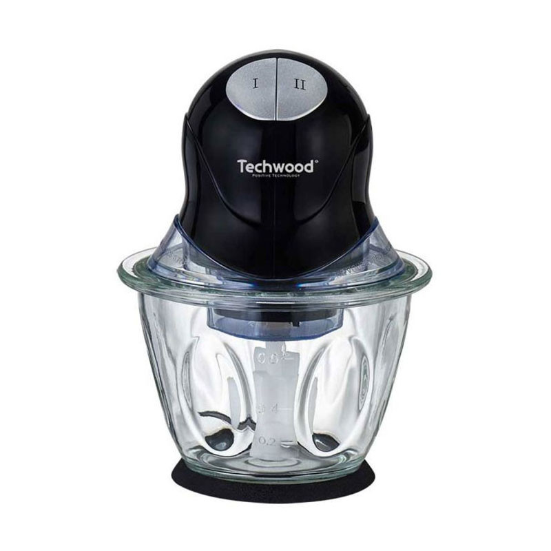 MINI HACHOIR NOIR BOL EN VERRE 600ml / 400W / Noir