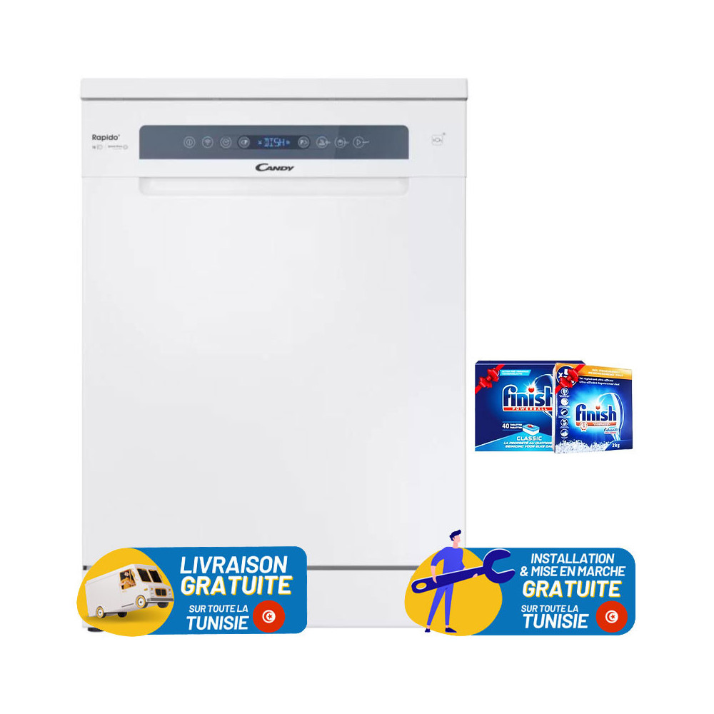 Lave-vaisselle CANDY CF6C4F0W 16 Couverts INVERTER / Blanc