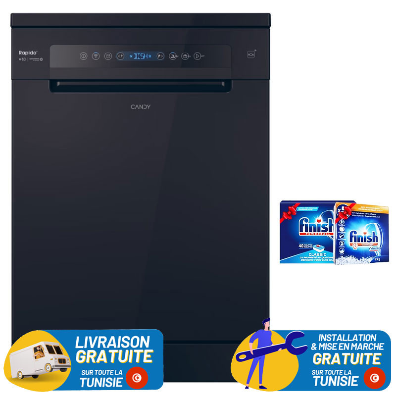 LAVE VAISSELLE CANDY 15 Couverts / NOIR + Afficheur