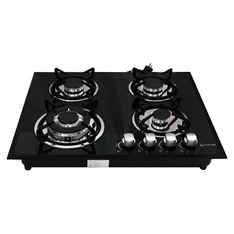 Plaque de Cuisson Encastrable STARONE 4Feux 60cm / Noir / ST-G624