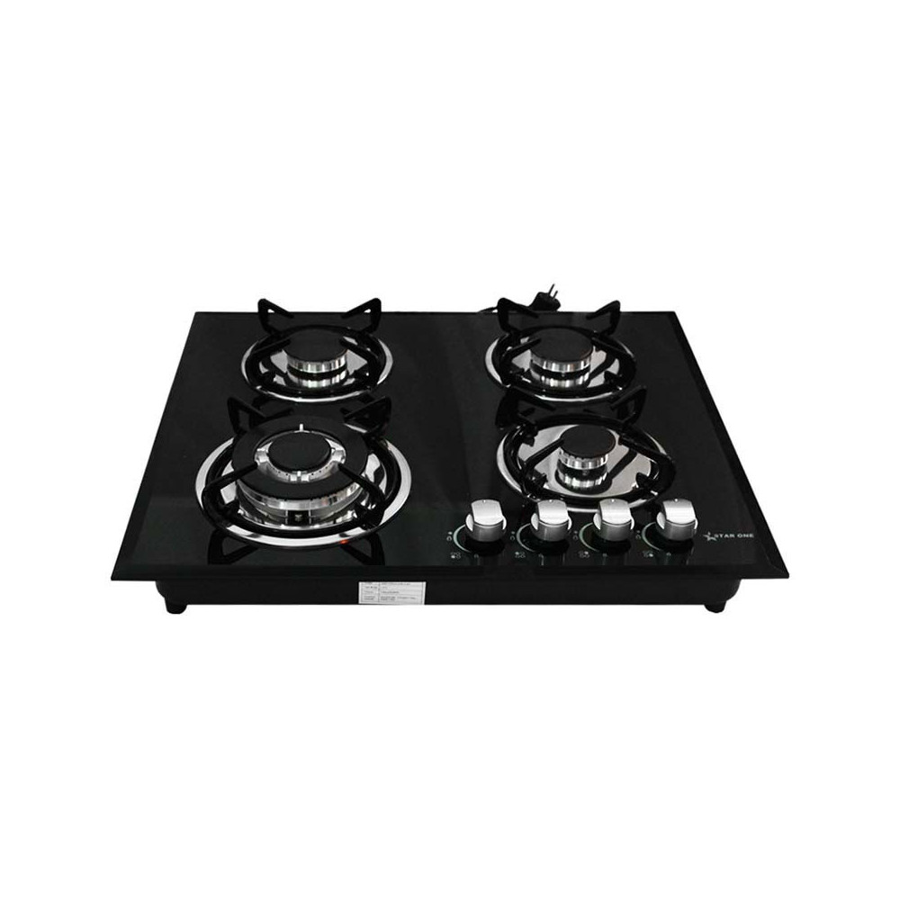 Plaque de Cuisson Encastrable STARONE 4Feux 60cm / Noir / ST-G624