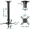 Support GEMBIRD de plafond réglable pour projecteur / beamer