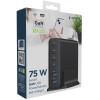 Chargeur rapide GEMBIRD USB GaN 75 W à 6 ports / noir