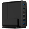 Chargeur rapide GEMBIRD USB GaN 75 W à 6 ports / noir