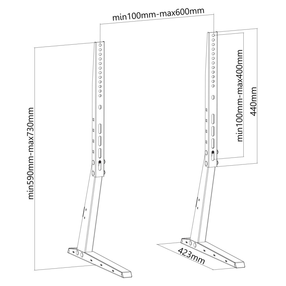Support TV GEMBIRD de table 37" - 70"