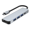 Station d'accueil 6 en 1 Type-C Vers HDMI / USB / USB-C