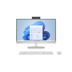 Pc de Bureau All in One HP 24-cr2013nk / Ultra 7 255U / 16 Go / 512 Go SSD / Windows 11 / Blanc coquillage