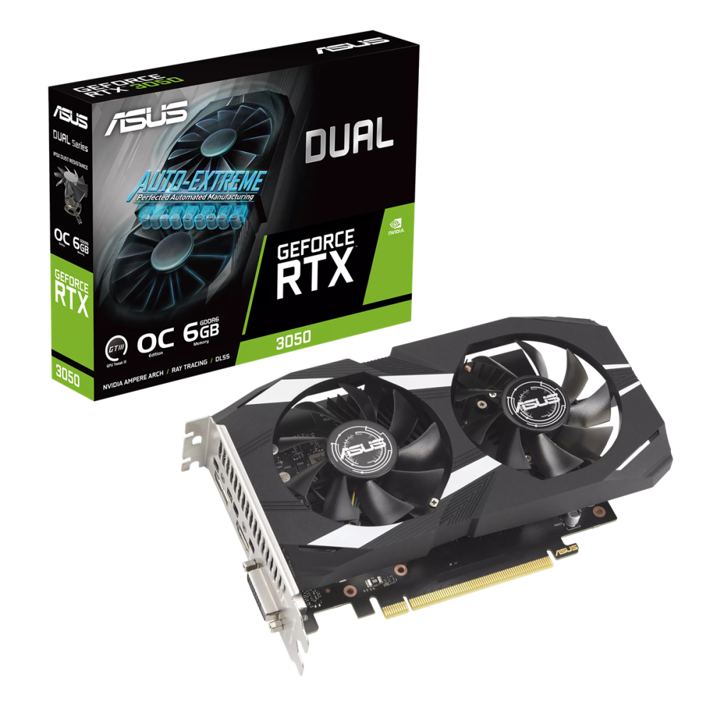 Carte graphique ASUS Dual GeForce RTX 3050 OC / 6 Go GDDR6