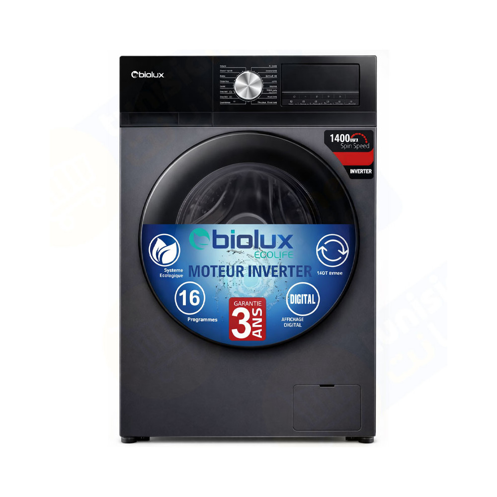 Machine À Laver Frontal Inverter BIOLUX 12Kg  / Silver / M.ECO120S
