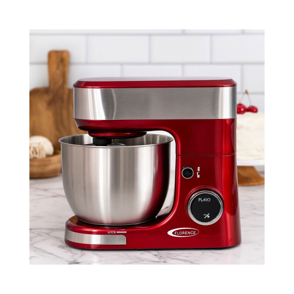 Robot Pétrin FLORENCE 5 Litres / 1300W / Rouge / SM-6461AE-R