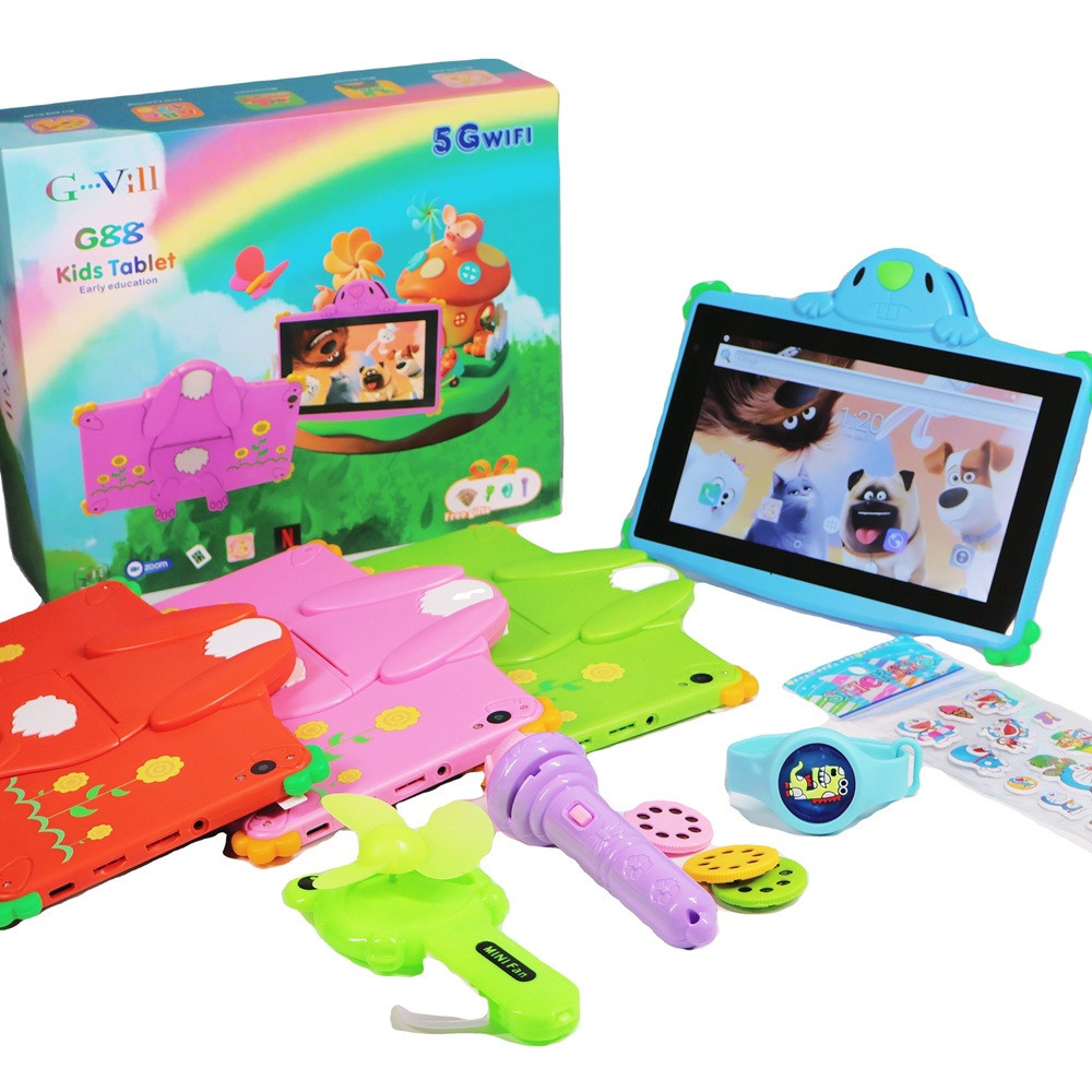 TABLETTE KIDS G-VILL G88 7" / 5G / WIFI / 6 Go / 128 Go Avec Étui + Film + Free Gifts / Vert