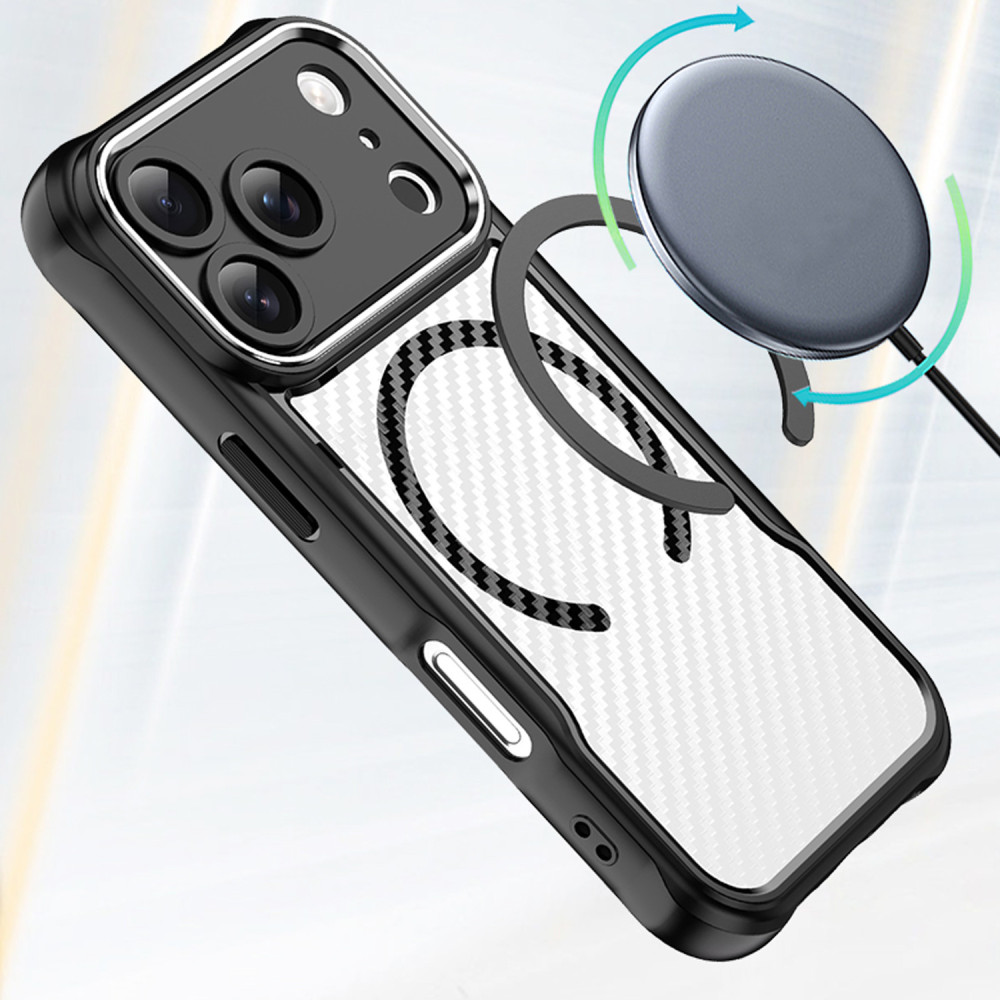 Coque Defender Carbon Magsafe pour iPhone 17 Pro 6.3" / Noir
