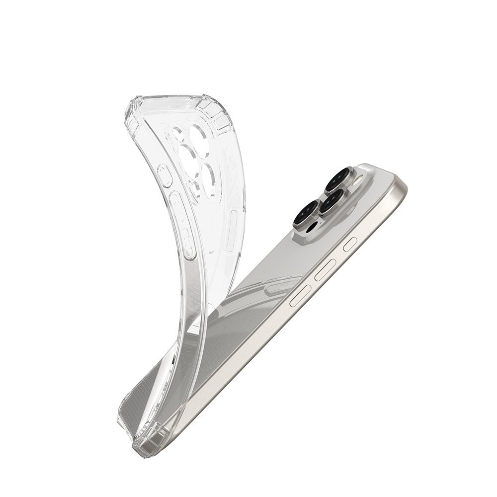 Coque antichoc 1.5 mm pour iPhone 17 Air 6.6" Transparente grand trou