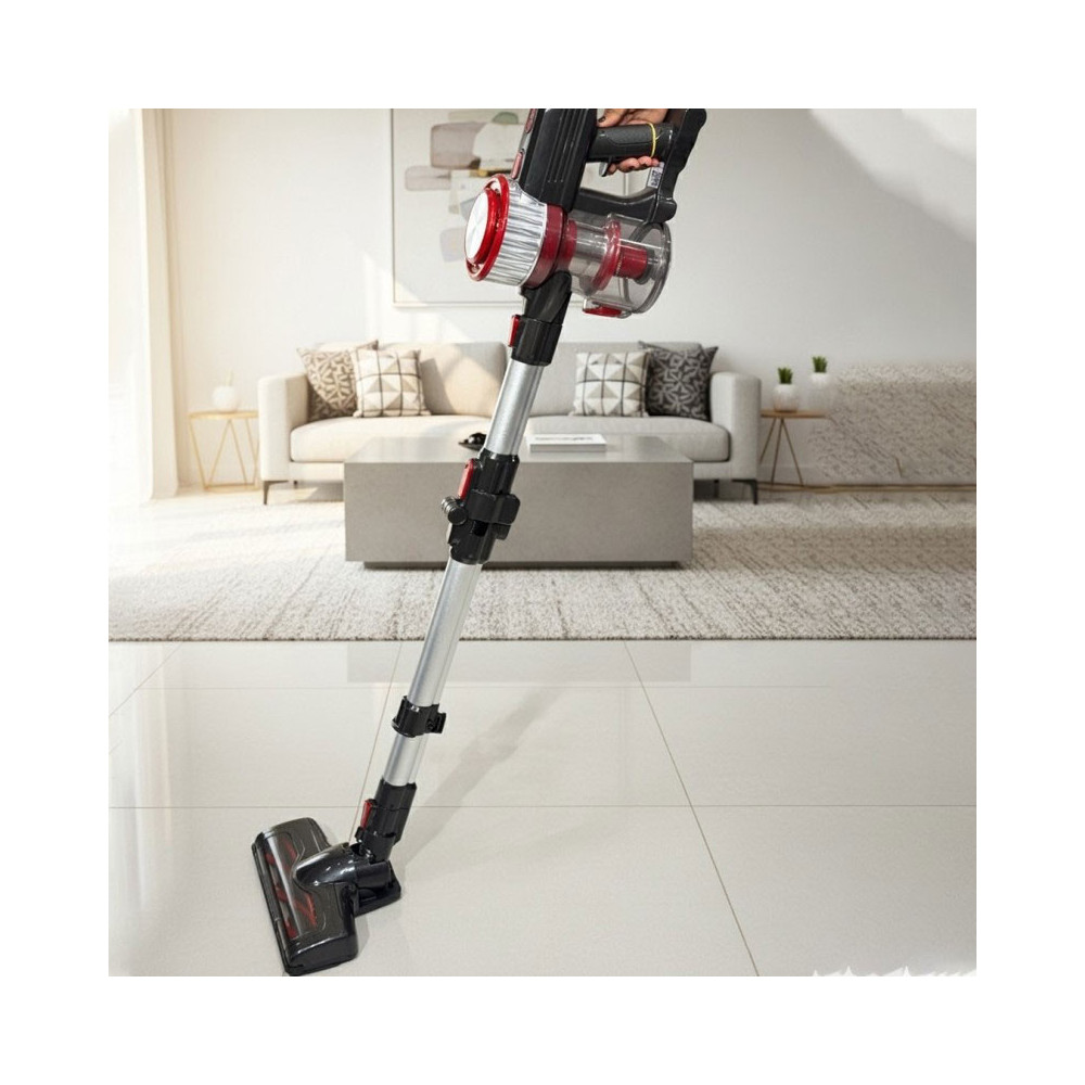 Aspirateur Balai Rechargeable FLORENCE 150W / Rouge / HJC-2208