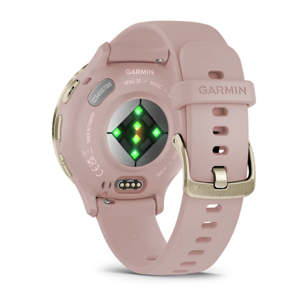 Montre Connectée Garmin Venu 3S Gold avec bracelet rose