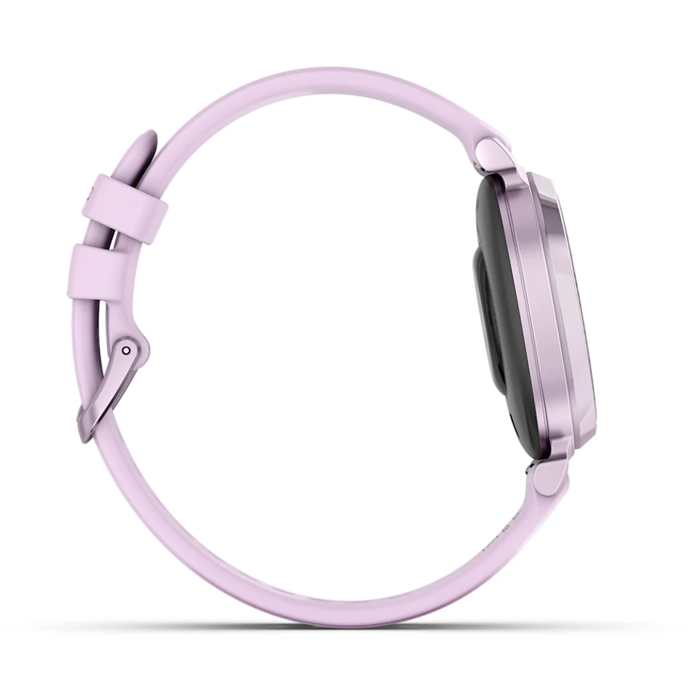 Montre Connectée Garmin Lily 2 Metallic Lilac avec bracelet en silicone lilas