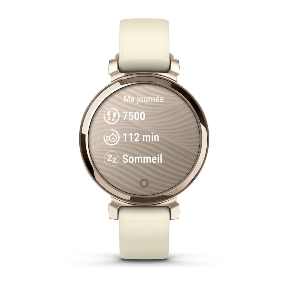 Montre Connectée Garmin Lily 2 Cream Gold avec Bracelet en Silicone Blanc Coco