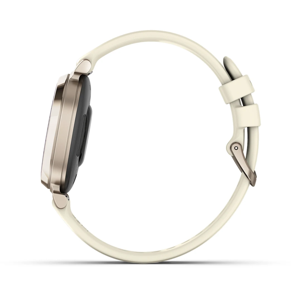 Montre Connectée Garmin Lily 2 Cream Gold avec Bracelet en Silicone Blanc Coco