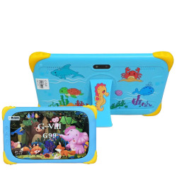 TABLETTE KIDS G-VILL G99 7" / 5G / WIFI / 6 Go / 128 Go Avec Étui + Film + Free Gifts / Bleu