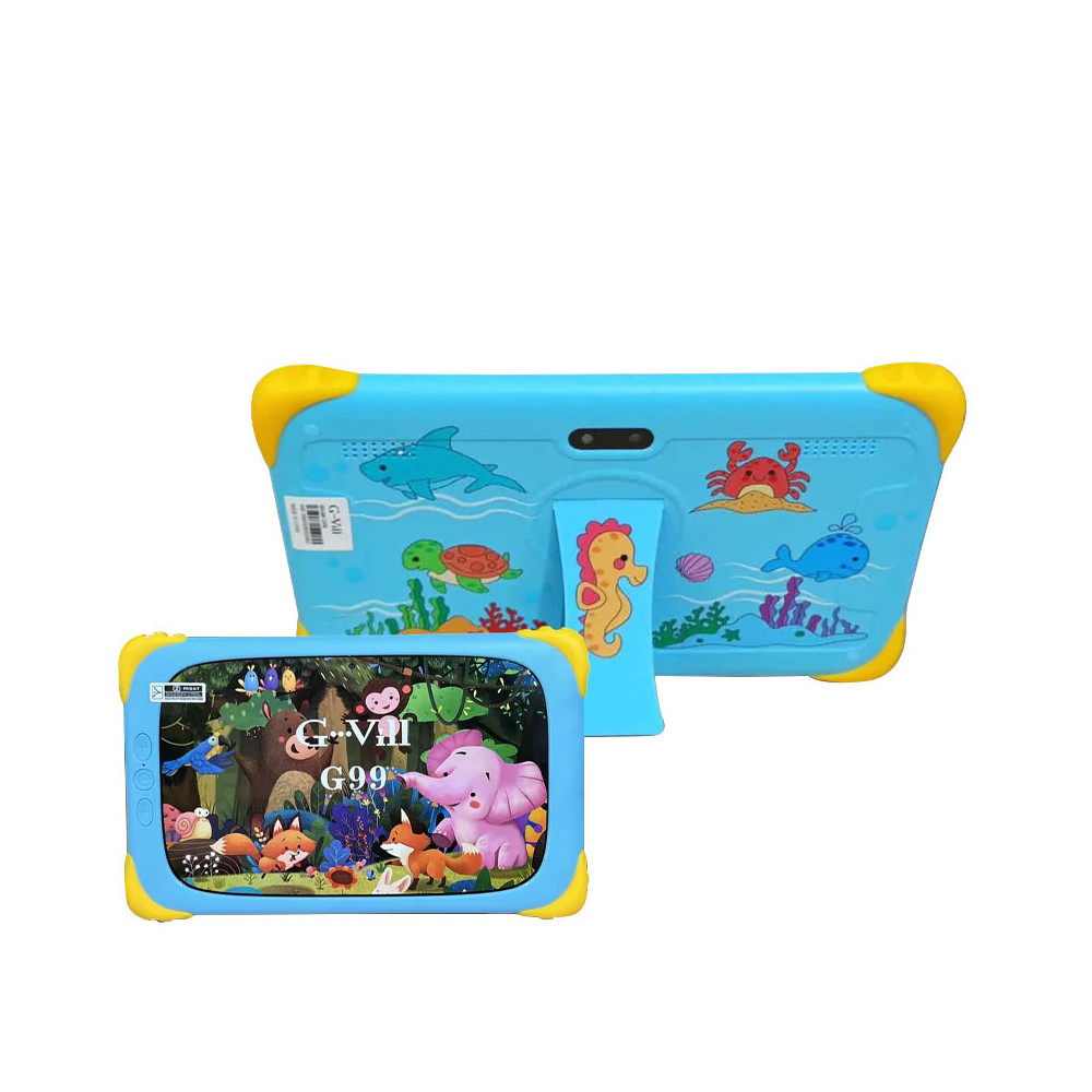 TABLETTE KIDS G-VILL G99 7" / 5G / WIFI / 6 Go / 128 Go Avec Étui + Film + Free Gifts / Bleu