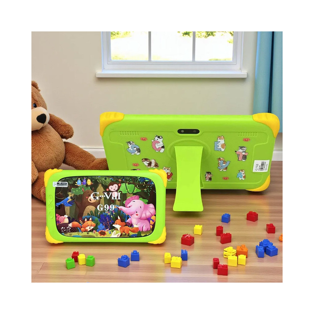 TABLETTE KIDS G-VILL G99 7" / 5G / WIFI / 6 Go / 128 Go Avec Étui + Film + Free Gifts / Green