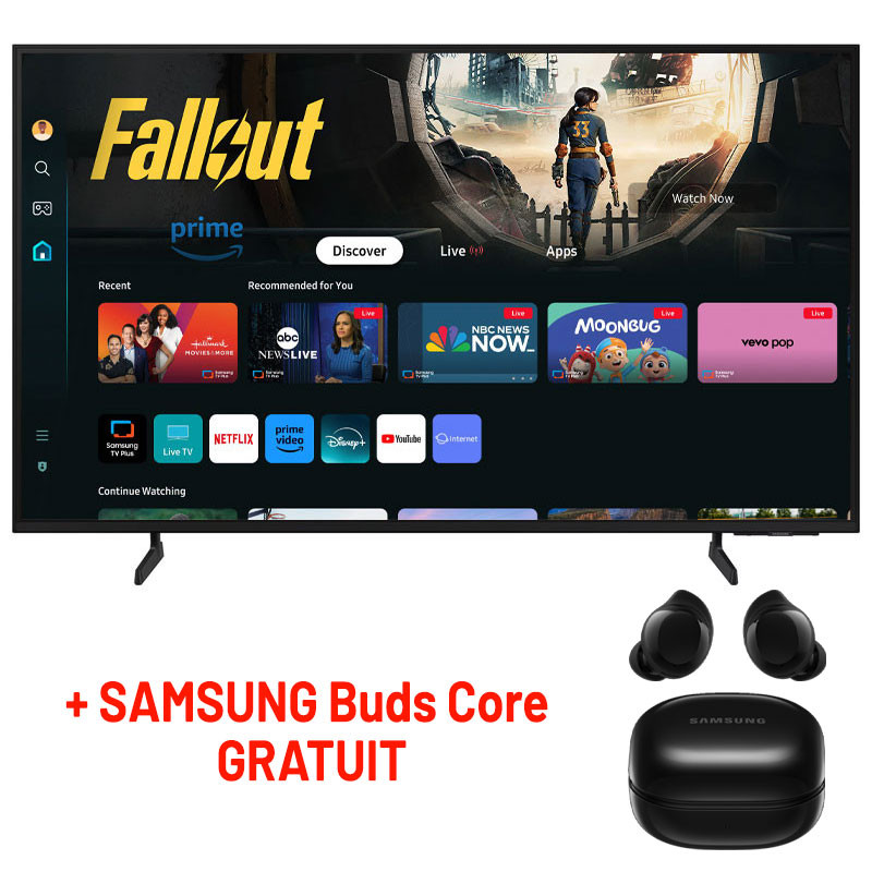 TV SAMSUNG 50" QLED ULTRA HD 4k SMART TV / 50Q7F + SAMSUNG Buds Core  GRATUIT