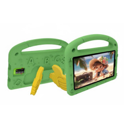 TABLETTE KIDS SMARTBARRY B742PLUS 7" / 5G / WIFI / 4 Go / 128 Go Avec Étui + Film + Free Gifts / GREEN
