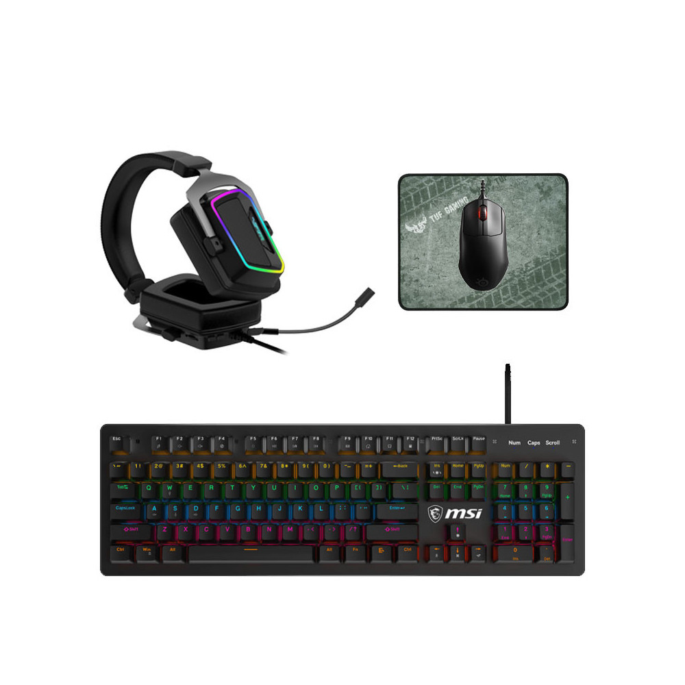 PACK PREMIUM GAMING /Viper V380+Clavier  GK300+SteelSeries Prime+TAPIS TUF P3